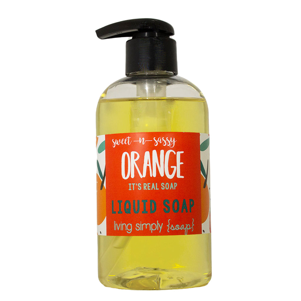 Sweet & Sassy Orange Liquid Soap – living simply soap